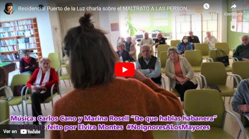 Residencial Puerto de la Luz charla sobre el MALTRATO A LAS PERSONAS MAYORES colaboración de FOAM